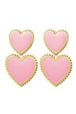 Laure Oorbellen Roze/Goud