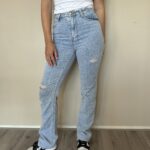 Extra Long Straight Leg Stretch Jeans Blue 2037